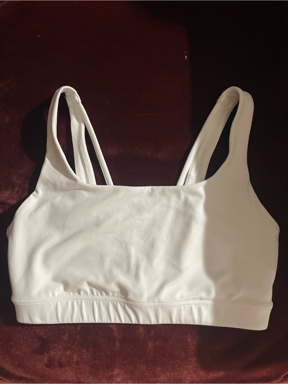 lululemon athletica White Double-Strap Seamless Sports Bra | size 4- XS
